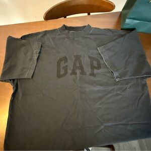 GAP Balenciaga Black Short Sleeve Tee with Premium Fabric